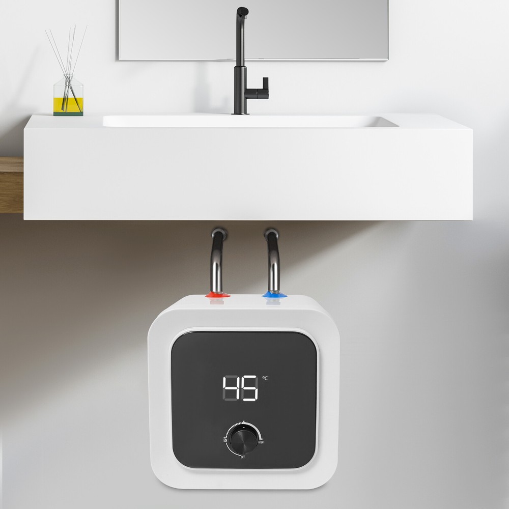 8L 1500W Electric Water Heater Top Outlet Instant Hot Mini Tank Water Heater USA