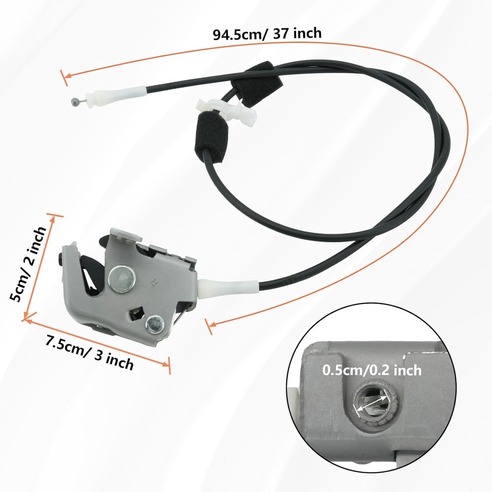 Upper Door Latch with Cable Compatible with 1992-2009 E150 E250 E350| Rear Upper