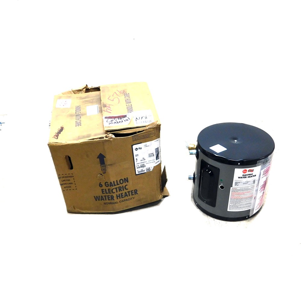 AS/IS NEW Rheem EGSP6 6-Gallon Electric Water Heater 2kW 15.75"D x 15.125"H