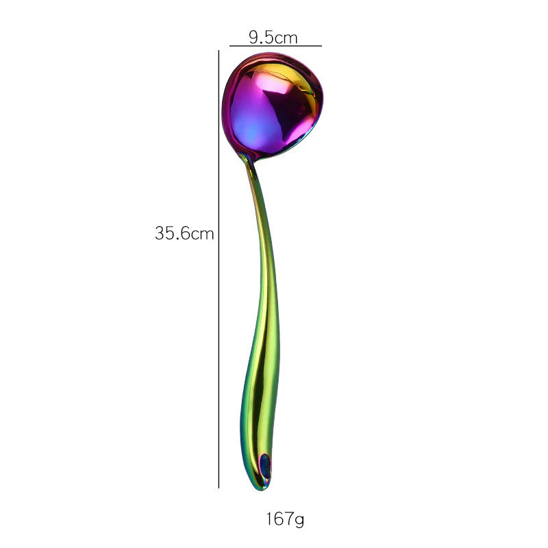 Rainbow Kitchen Tools Cooking Utensils Restaurant Cookware Kitchenware Set Soup