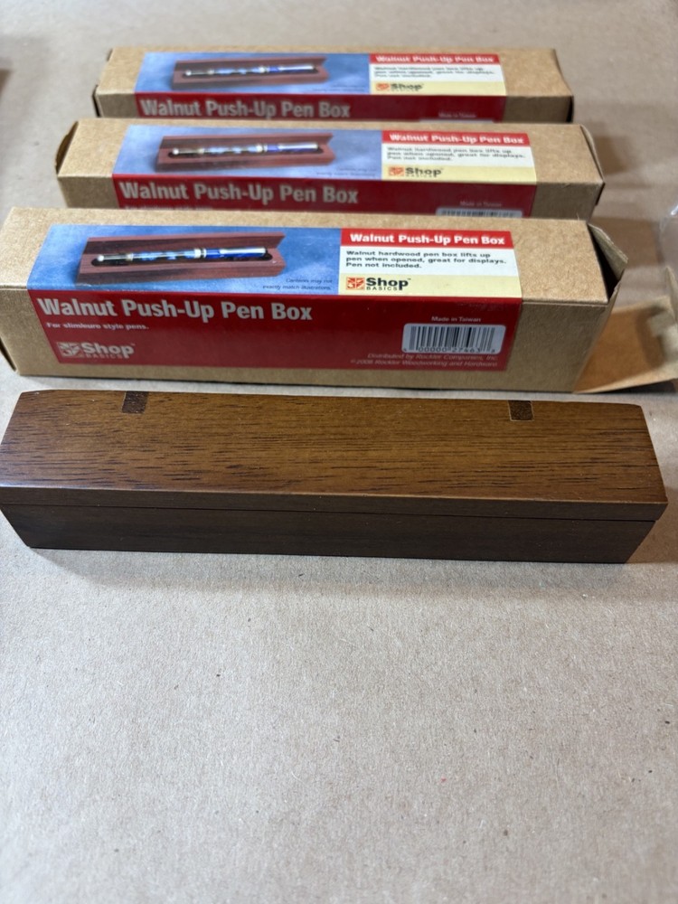 New.......Solid Walnut Push Up  Pen Box  for single / one pen
