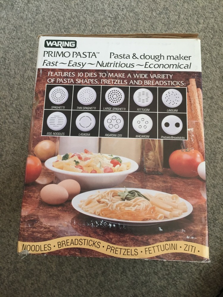 Waring Primo Pasta & Dough Maker PS101 Open Box with Attachments - Service Unit