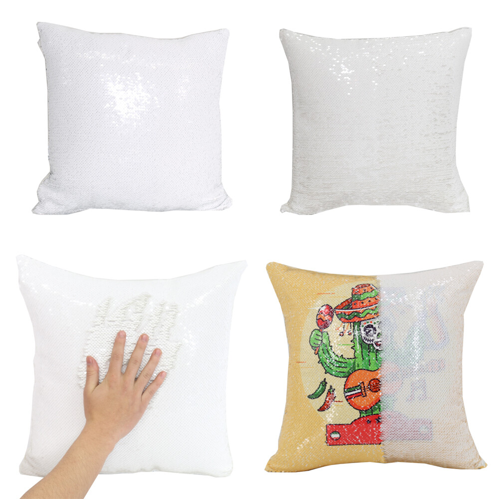 CALCA 10PACK Mixed Color Sublimation Reversible Sequin Pillow Case Cover Blanks