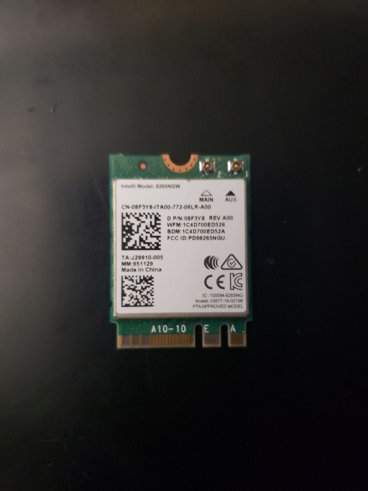 Dell Intel 8265 Wireless Network Card - 8F3Y8
