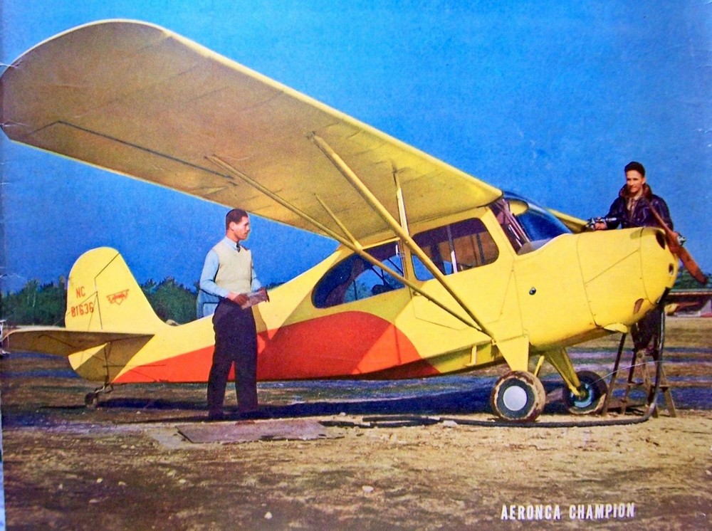 Vintage AERONCA CHAMP PLAN + ALL PATTERNS for a 48" 1/2A RO RC Model Airplane
