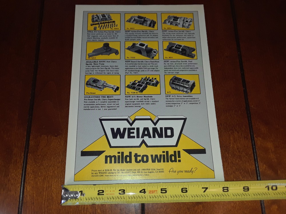 WEIAND SUPERCHARGER ORIGINAL 1989 AD