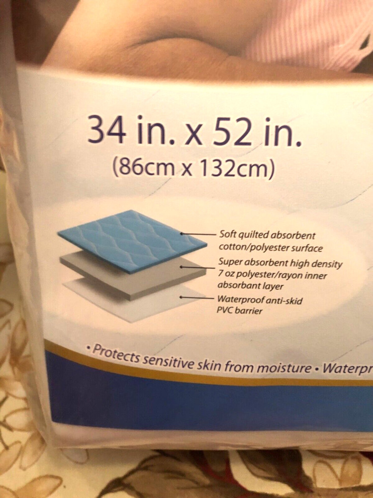 Waterproof Sheet Protector - FULL SIZE - 34" x 52" Premium Ultra Plus White New