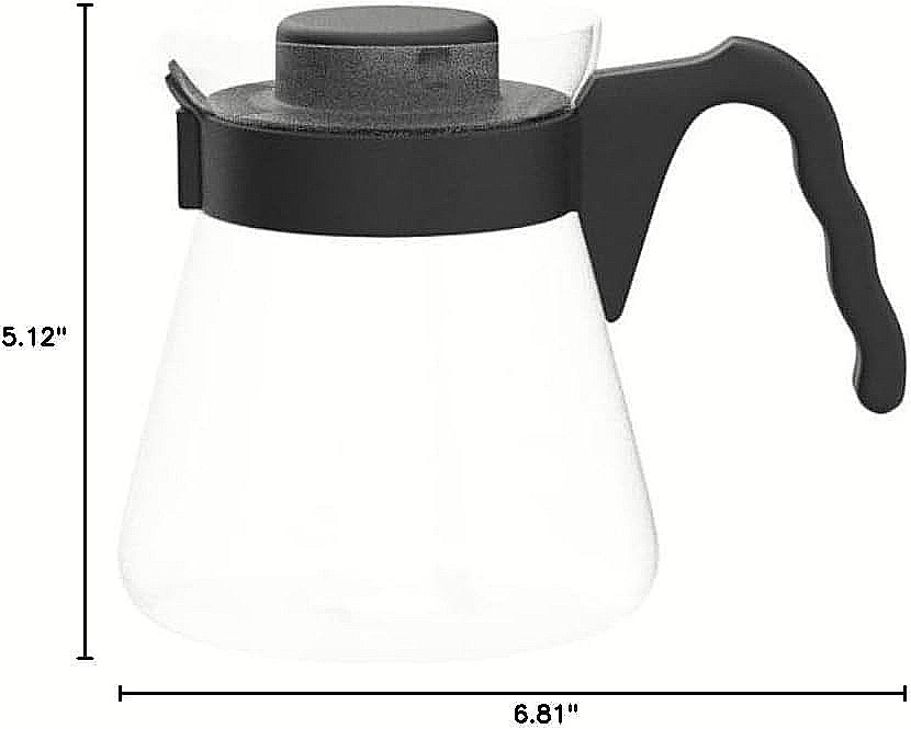 V60 Glass Coffee Server 700ml Black