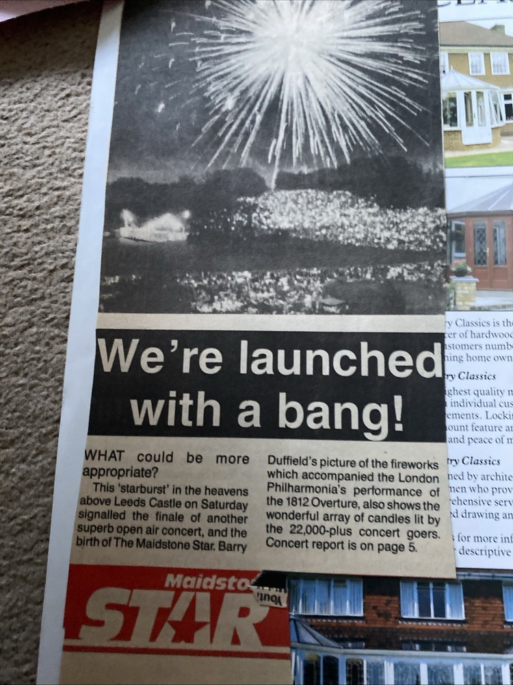 Leeds Castle Open Air Classical Concert Programme, Tickets & article. 1988.