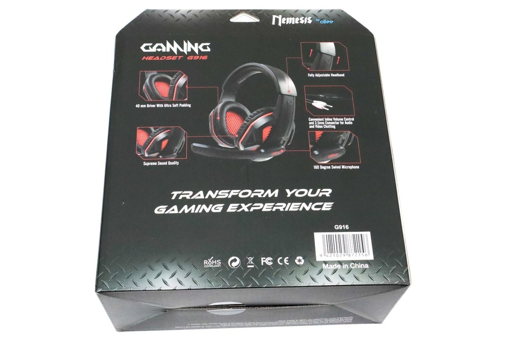 Nemesis by Ollee Red G916 Gaming Headset