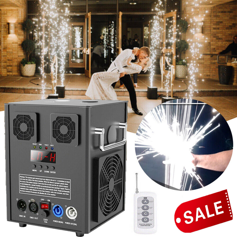 700W Cold Spark Machine Stage Effect Firework Machine Wedding Show w/Flight Case