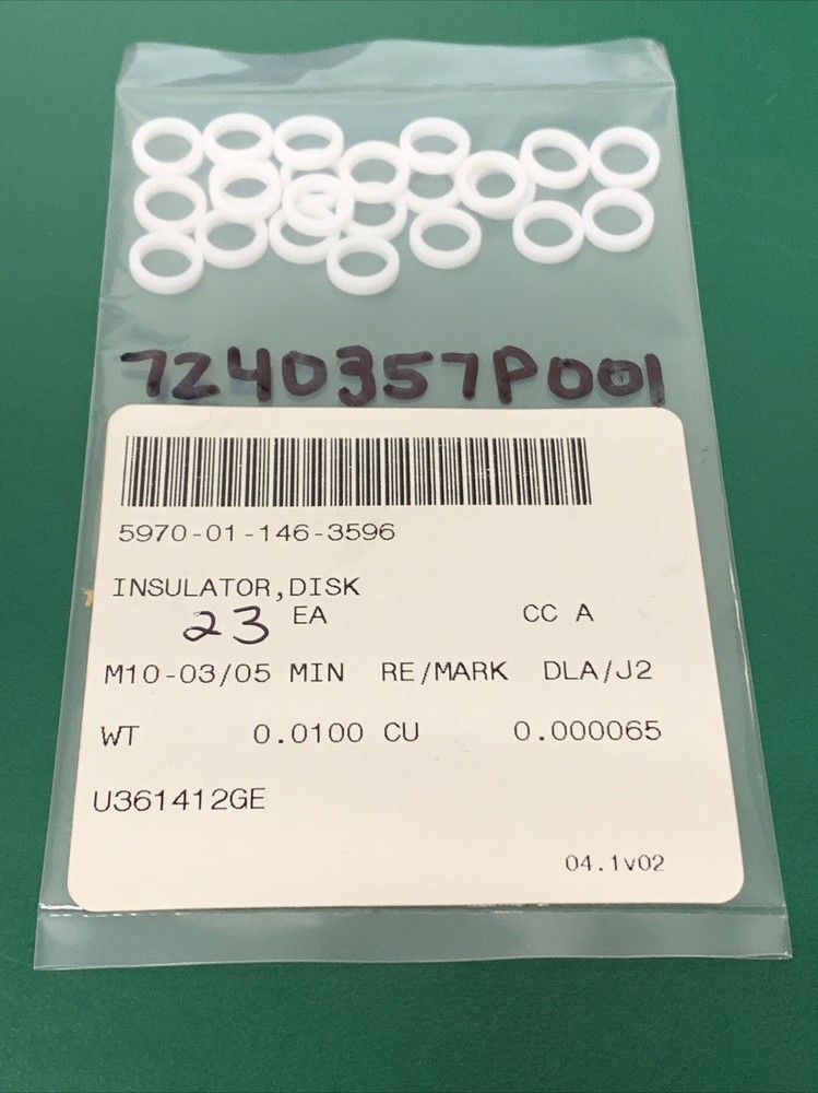 LOCKHEED 7240357P001  DISK INSULATOR (LOT OF 23)
