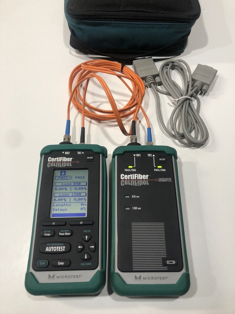 Microtest CertiFiber Optic Advanced certification for multimode Fiber Network