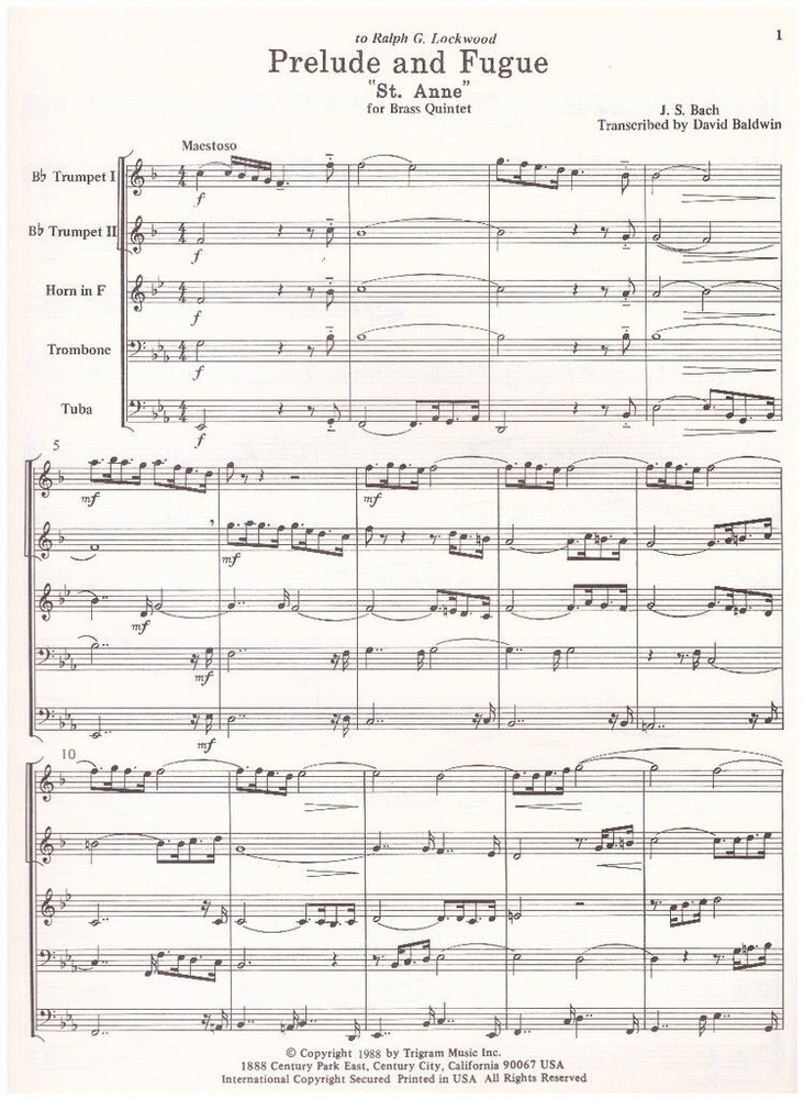 Brass Quintet, The Classics Sheet Music Bundle #2