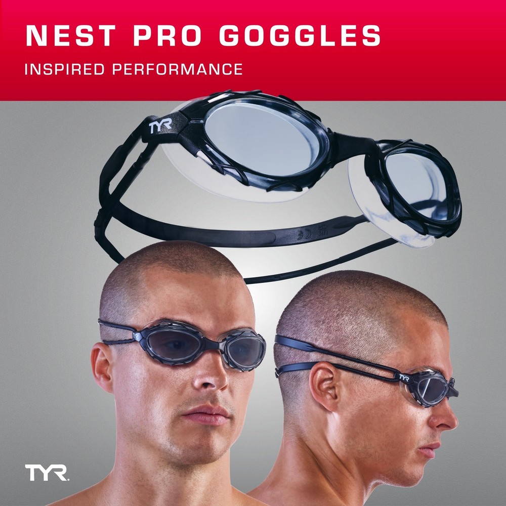 TYR Nest Pro Performance Goggle - Clear - Wide Peripheral Range