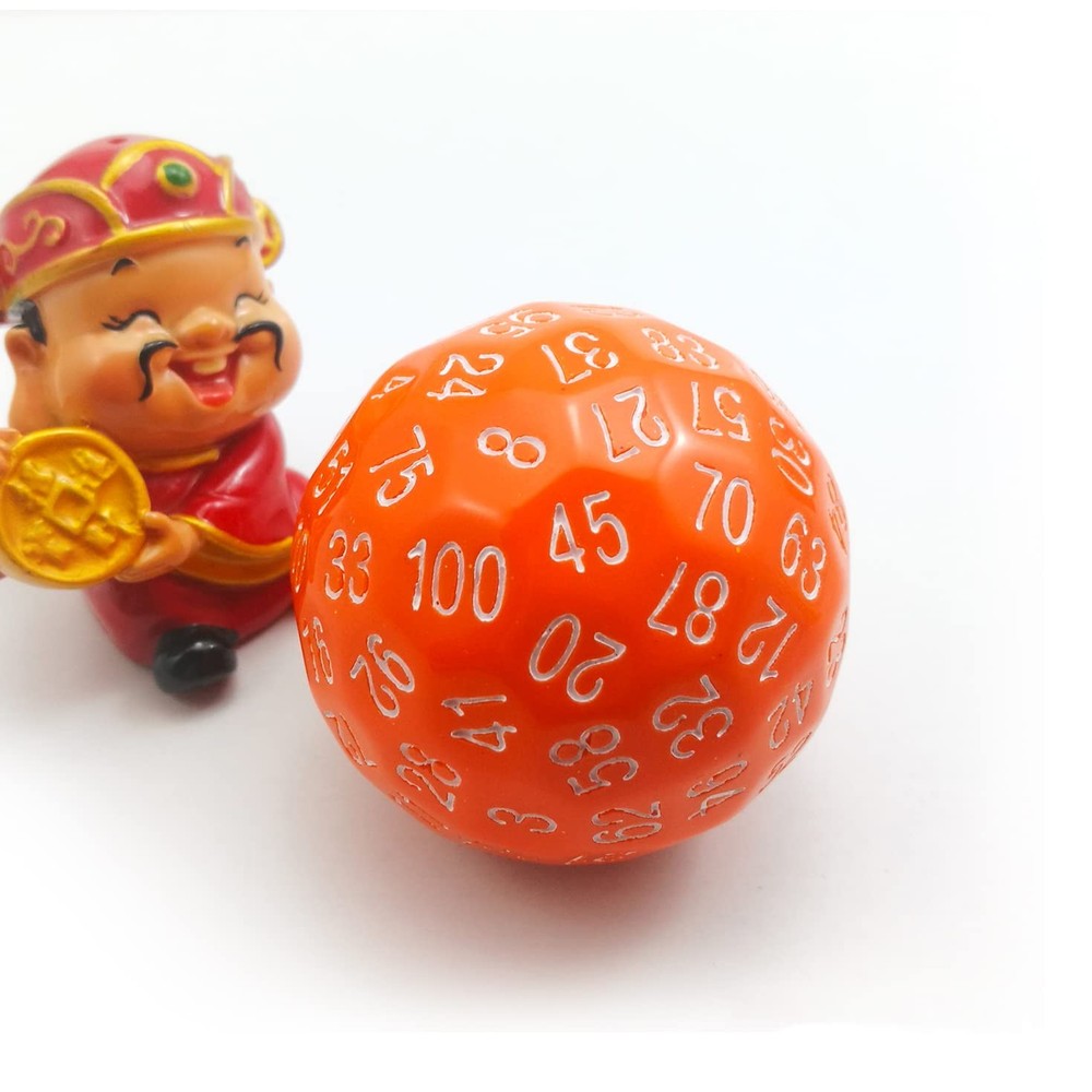 BESCON DICE Multi Sides 100 Plastic Orange 45MM Functional Tabletop Gaming