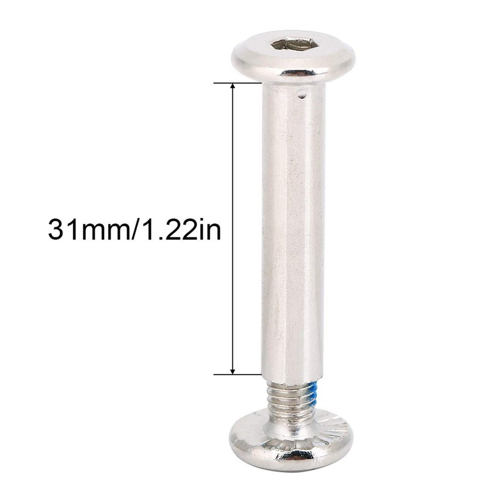 Wbestexercises 10pcs Inline Skate Replacement Screws, Skates Wheel silver