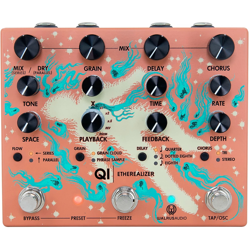 Walrus Audio Qi Etherealizer Multi-Effects Pedal Terracotta