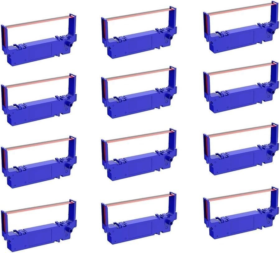 Crisp Character Output: 12-Pack Black & Red Ribbon Replacement for Star Printers