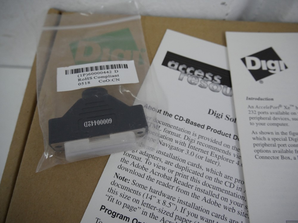Digi 70000737 AccelePort 4e-ISA DB25 Cable - MISSING COMPONENTS, SEE PHOTOS