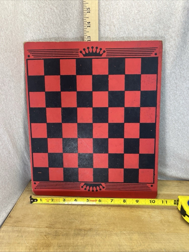 Vtg Masonite Chess/checkerboard