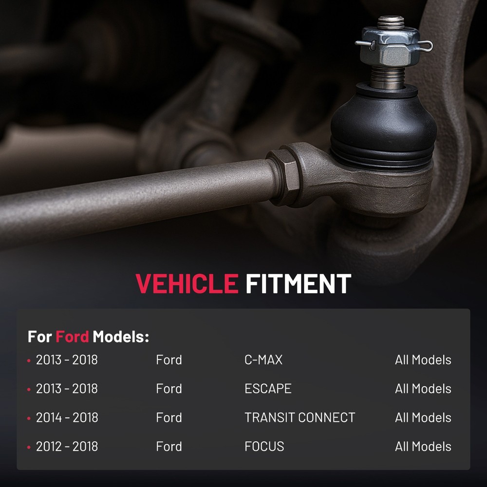 Front Inner Outer Tie Rod Ends Left Right For Ford Focus 2012-2018 2.0L 4pcs