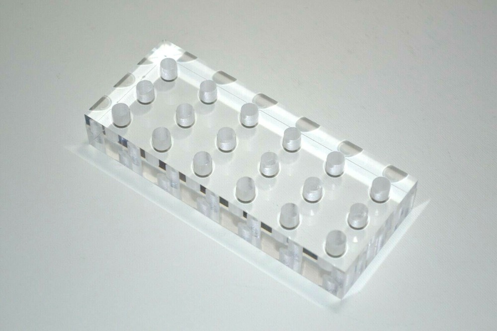 Acrylic Base with 18 Hole Ø 1/4'' for Dop Sticks / Lapidary Faceting Machine