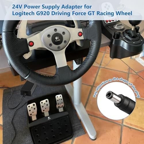 Replacement for Logitech G920 G29 Power Supply, 24V Power Adapter for Logitech D