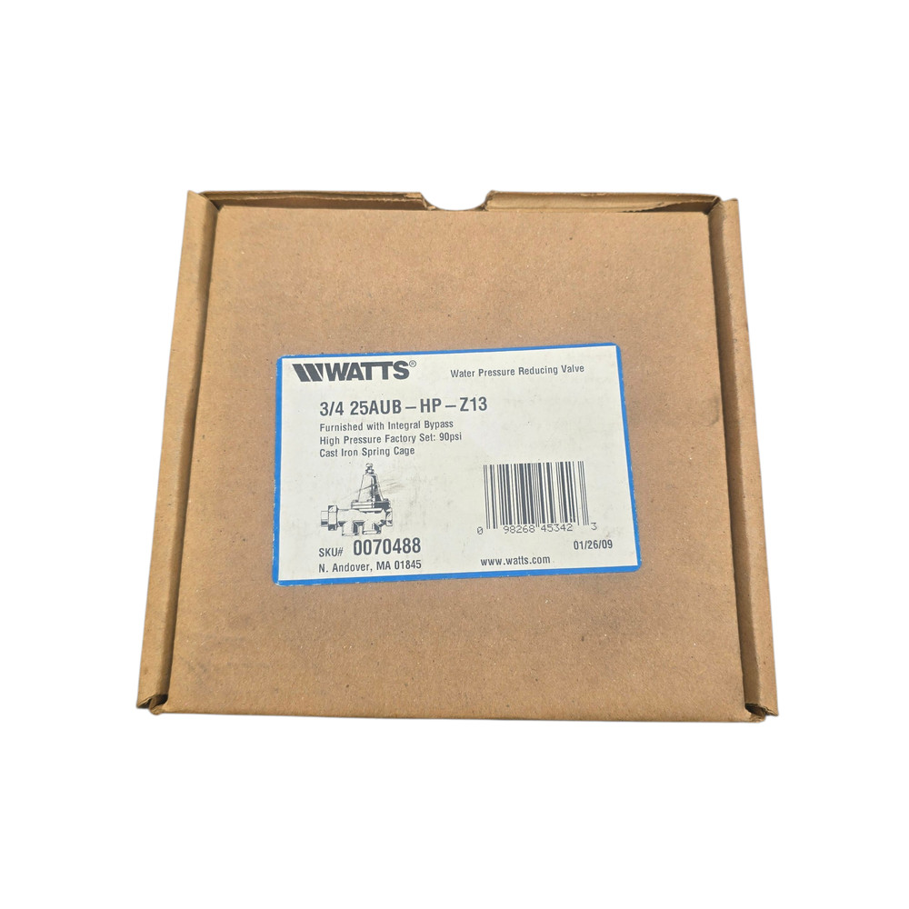 Watts 3/4 25AUB HP Z13 Water Pressure Reducing Valve 90psi 75-125psi Range New