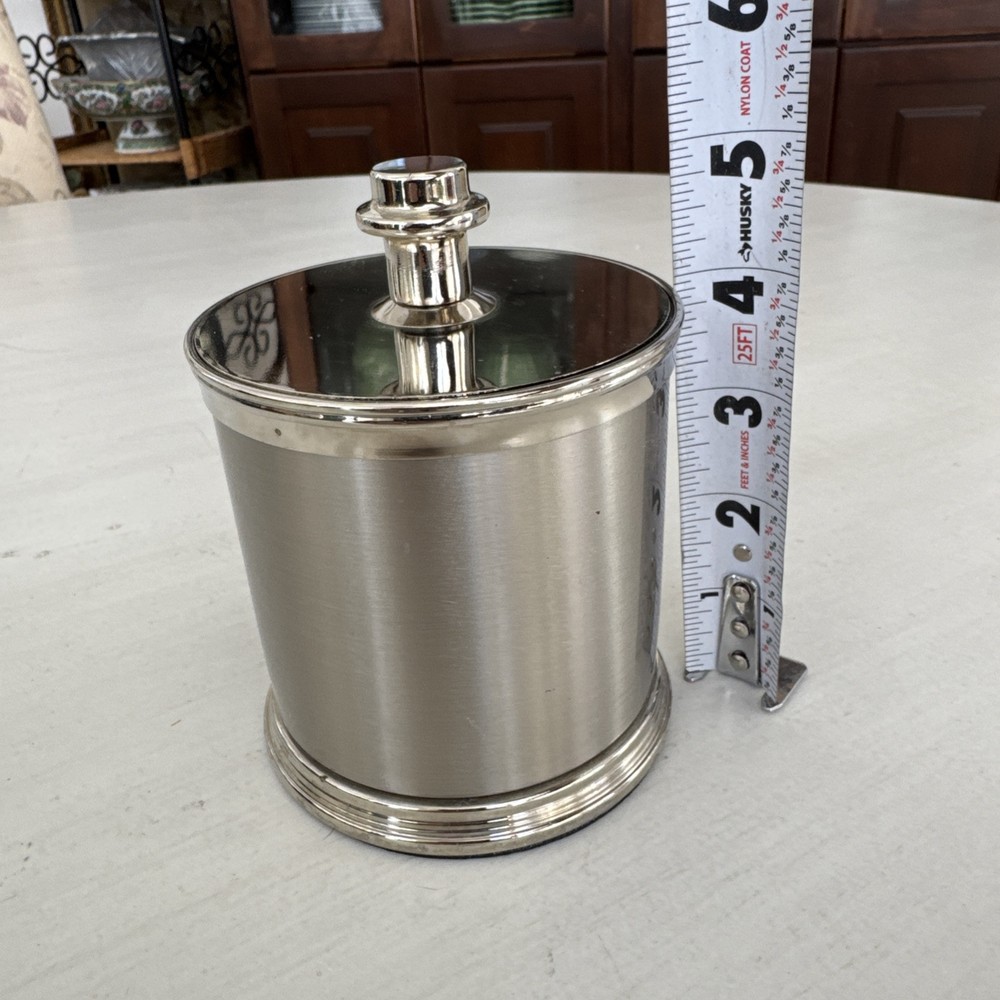 Winthrope Silver Covered Bathroom Jar