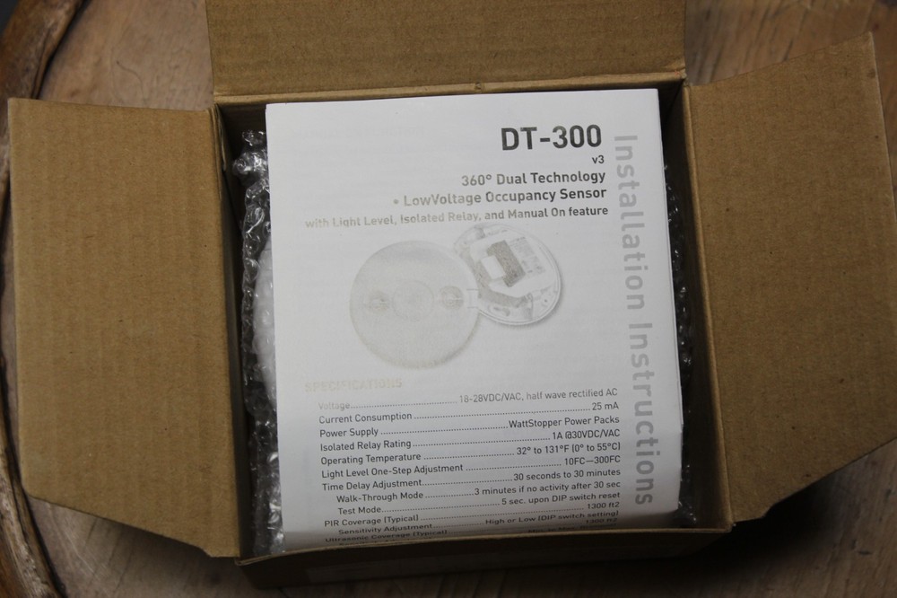 WattStopper DT-300 Ceiling Occupancy Sensor 360 Degrees Coverage