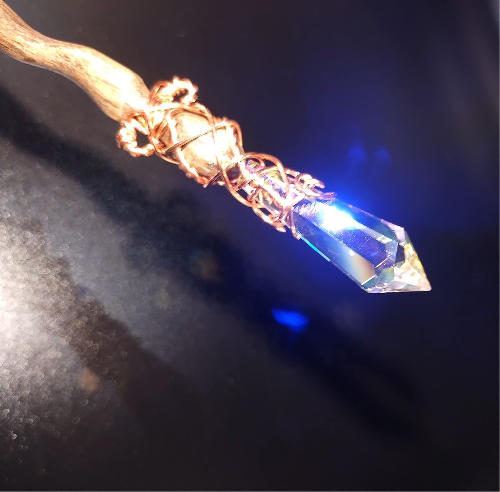 Rainbow Prism Oak Magic Wand Fast Ship
