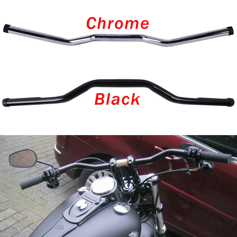 1" Dimpled 3" Low Rise Tracker Drag Bars Handlebars Custom For Harley Motorcycle