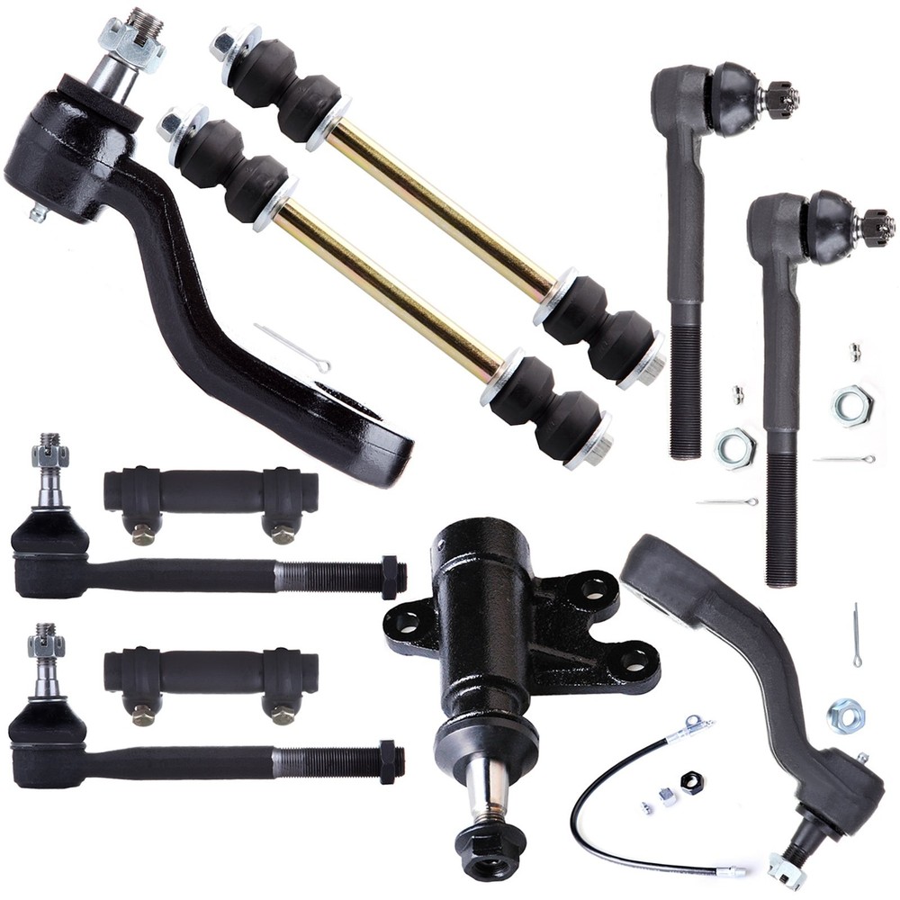 11pc Front Suspension Kit Inner Outer Tie Rod Ends Sway Bars for Escalade
