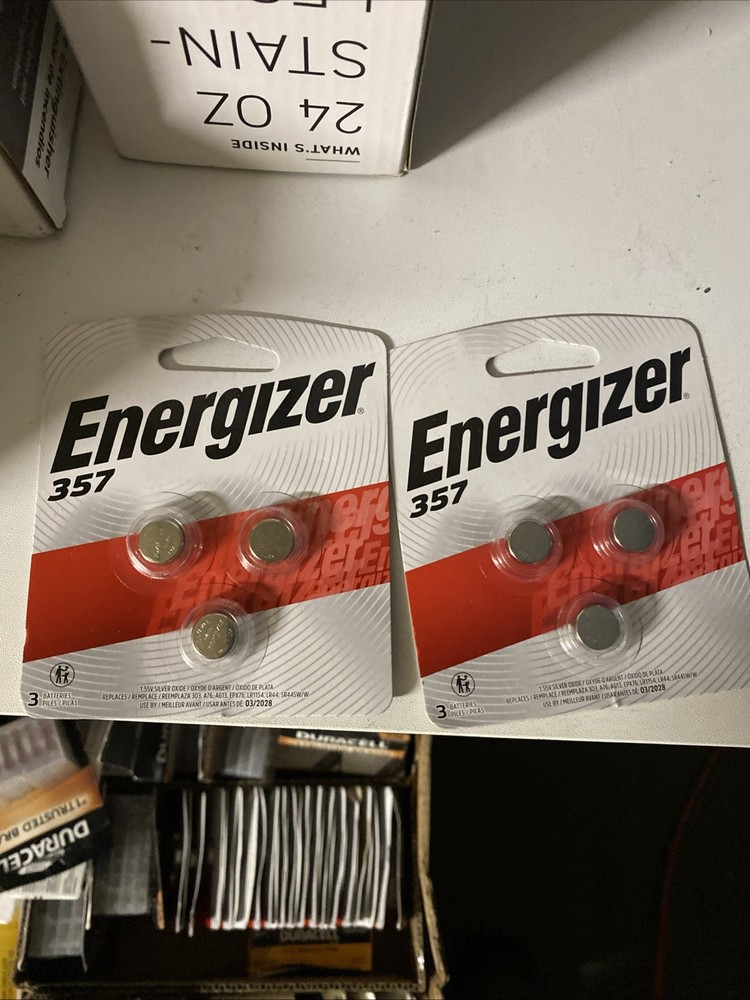 Energizer 357 1.55 V - 3 Pack Battery Zero Mercury NEW SEALED