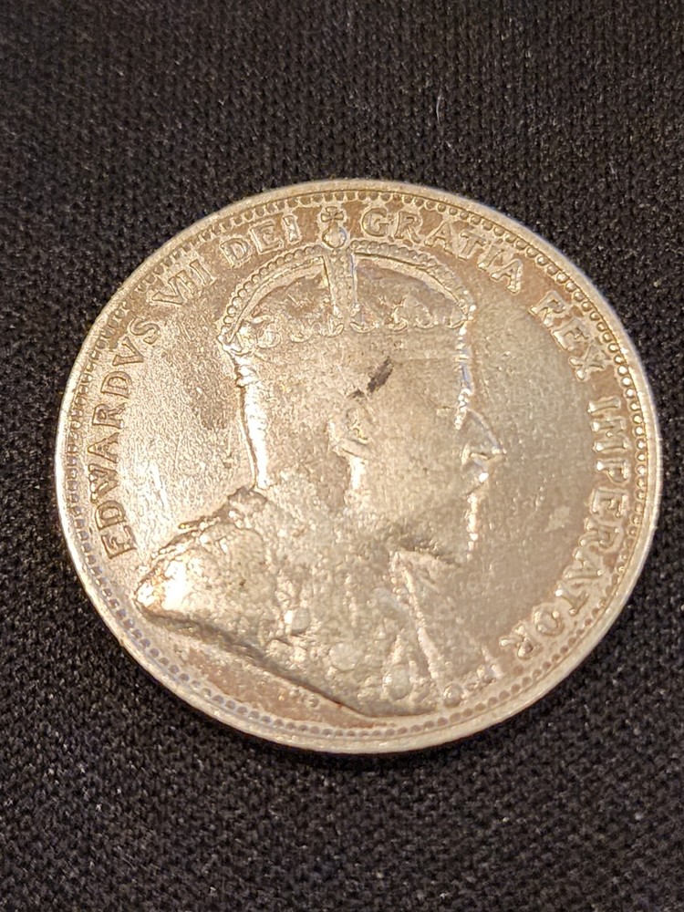 1910 Canada 25 Cents Silver Coin