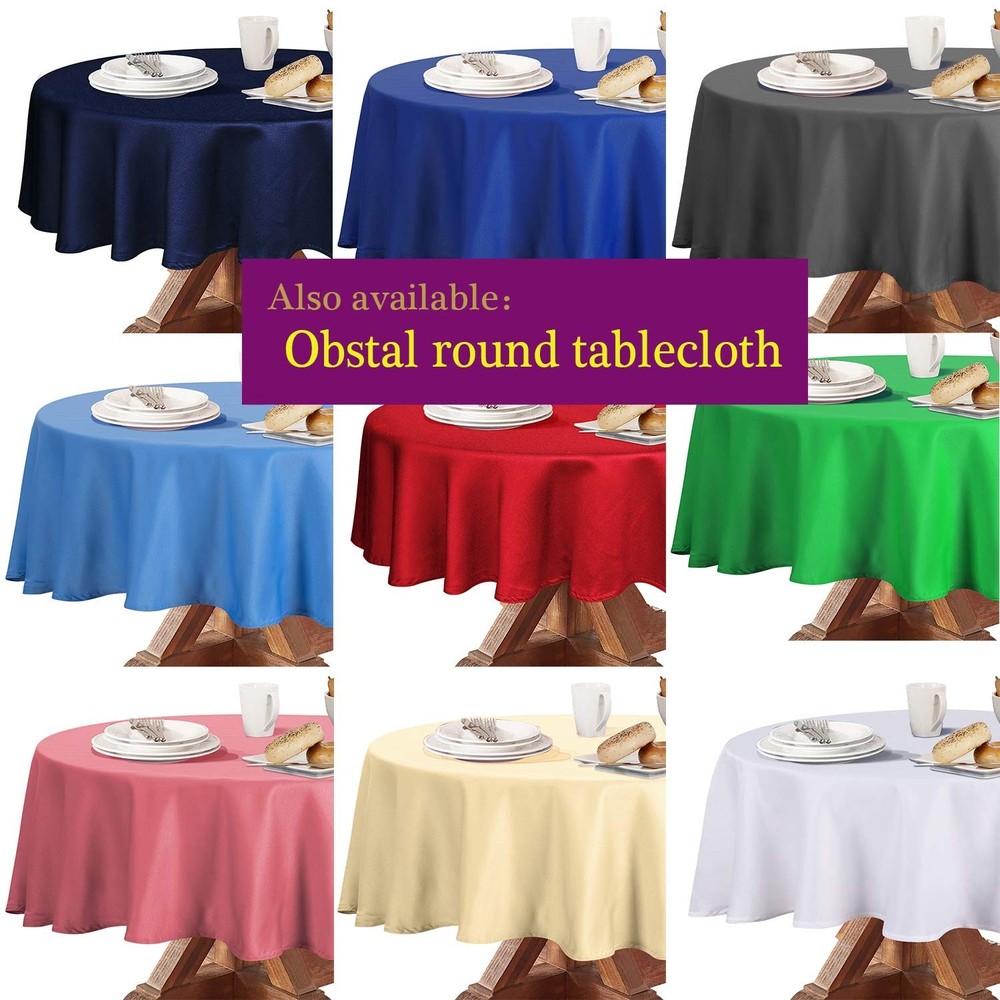 Obstal 210GSM Rectangle Table Cloth, Water Resistance Microfiber Tablecloth, ...