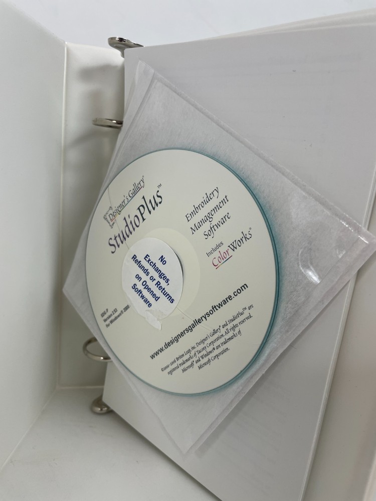 Designer's Gallery StudioPLUS Embroidery Design Management Software Version 2.53
