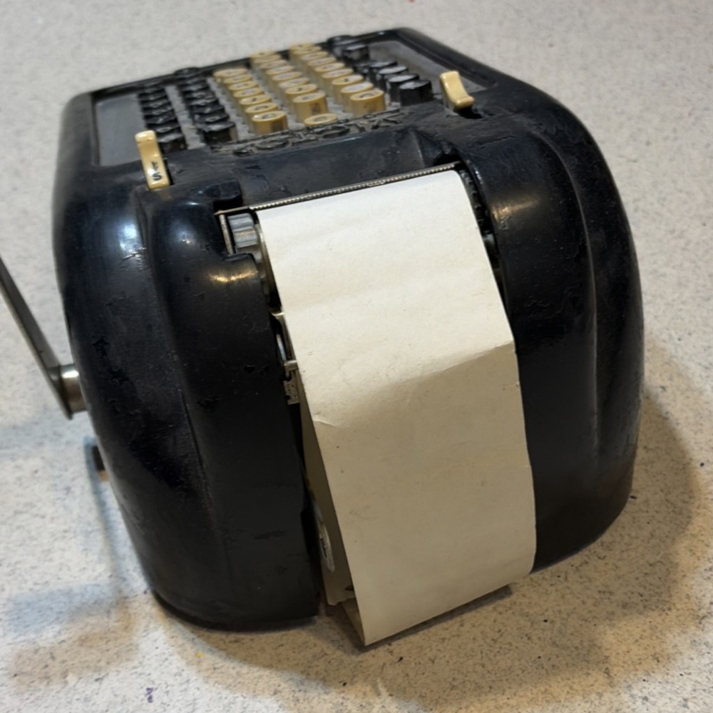 Victor Champion Vintage Mechanical Adding Machine Black