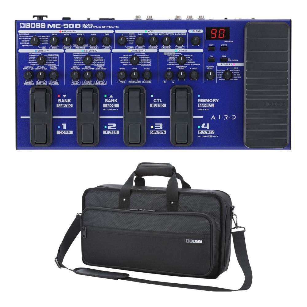 BOSS ME-90B Bass Multi-Effects Processor + CB-BM-M Case Bundle