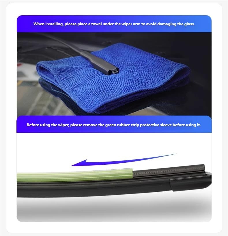 Rubber Blade Windshield Wiper for Tesla Model 2020- 2025 Automotive Replacement