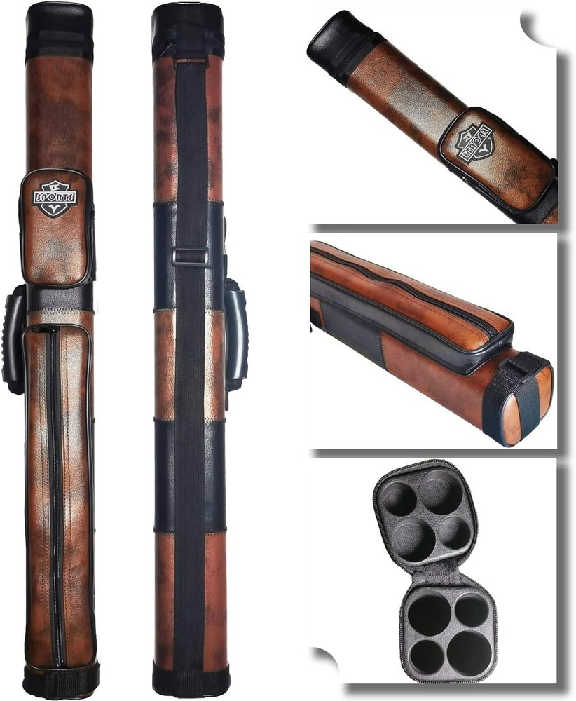 Pool Cue Case Hard Square 2x2 Billiard Carrier New
