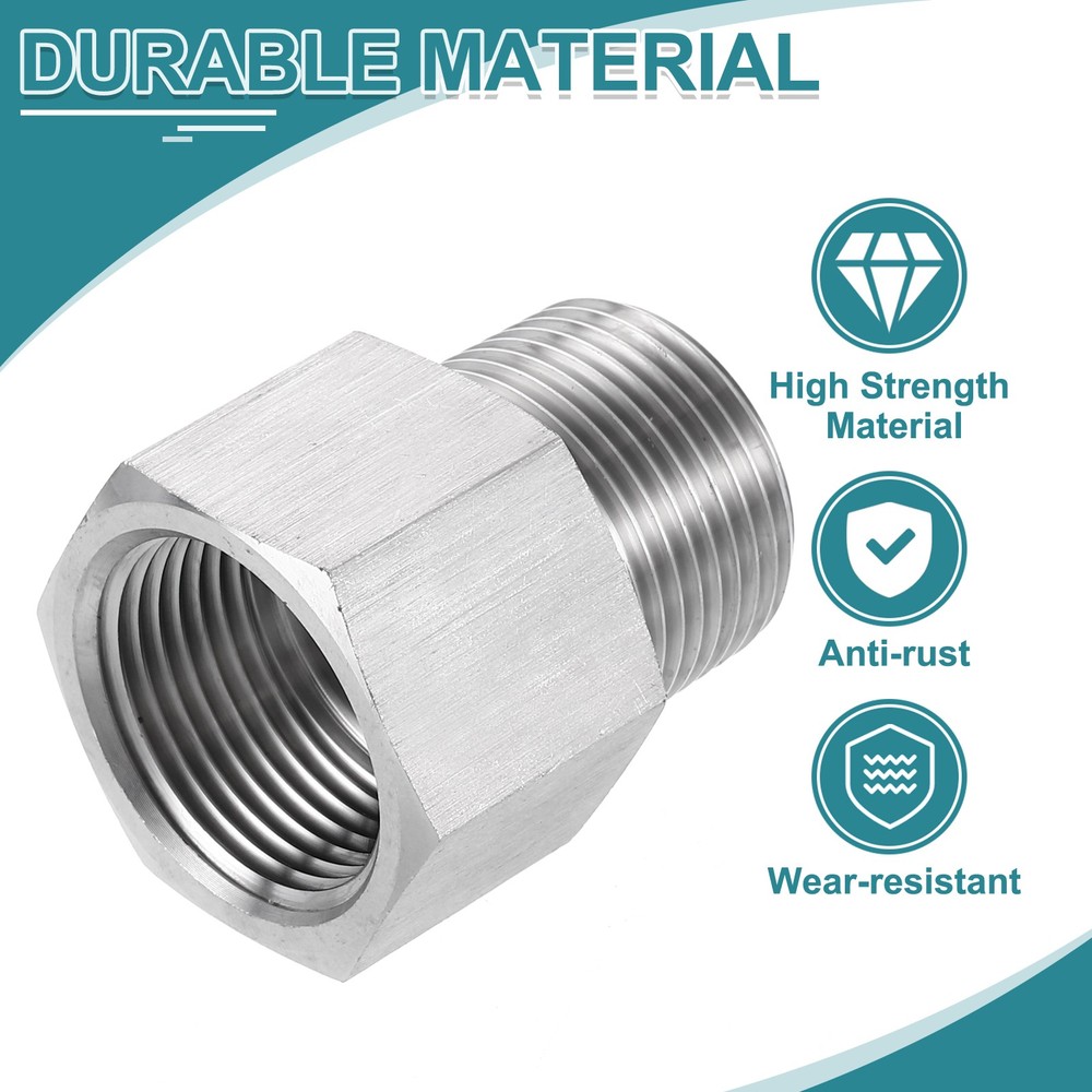 Pipe Fitting Reducing Adapter ZG3/4" x G3/4" Reducer Connector Silver