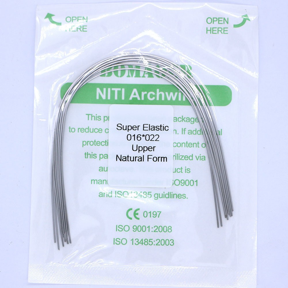 20×Dental Ortho Super Elastic Niti Rectangular Arch Wire Natural 16×22 Upper