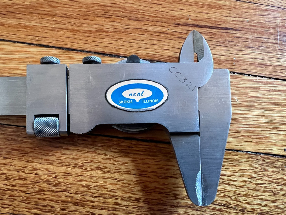 Helios Caliper Vintage Stainless - Tested & Working w/ Case