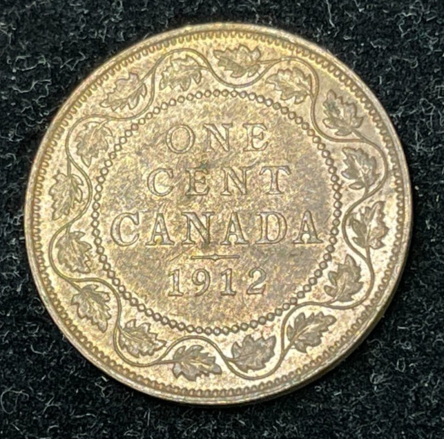 1912 Canada One Large Cent Coin