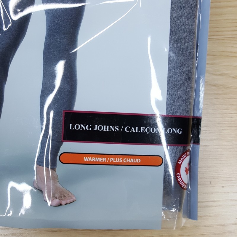STANFIELDS Long Johns Mens Medium Grey 2 Layer Fitted Base Layer Pants