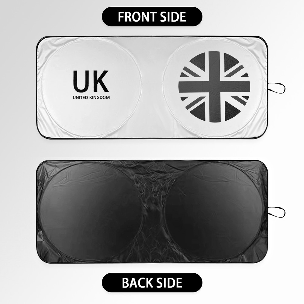 For Mini Cooper Foldable Car Windshield Sun Shade Union Jack Front Visor Cover1