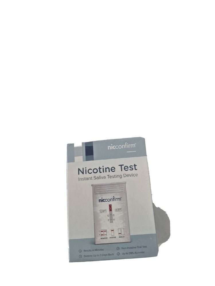 Nicconfirm Nicotine Test Instant Saliva Testing Device EXPIRE 02/2028