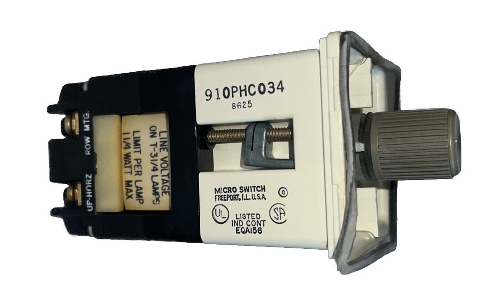HONEYWELL 910PHC034 MICRO SWITCH SELECTOR SWITCH